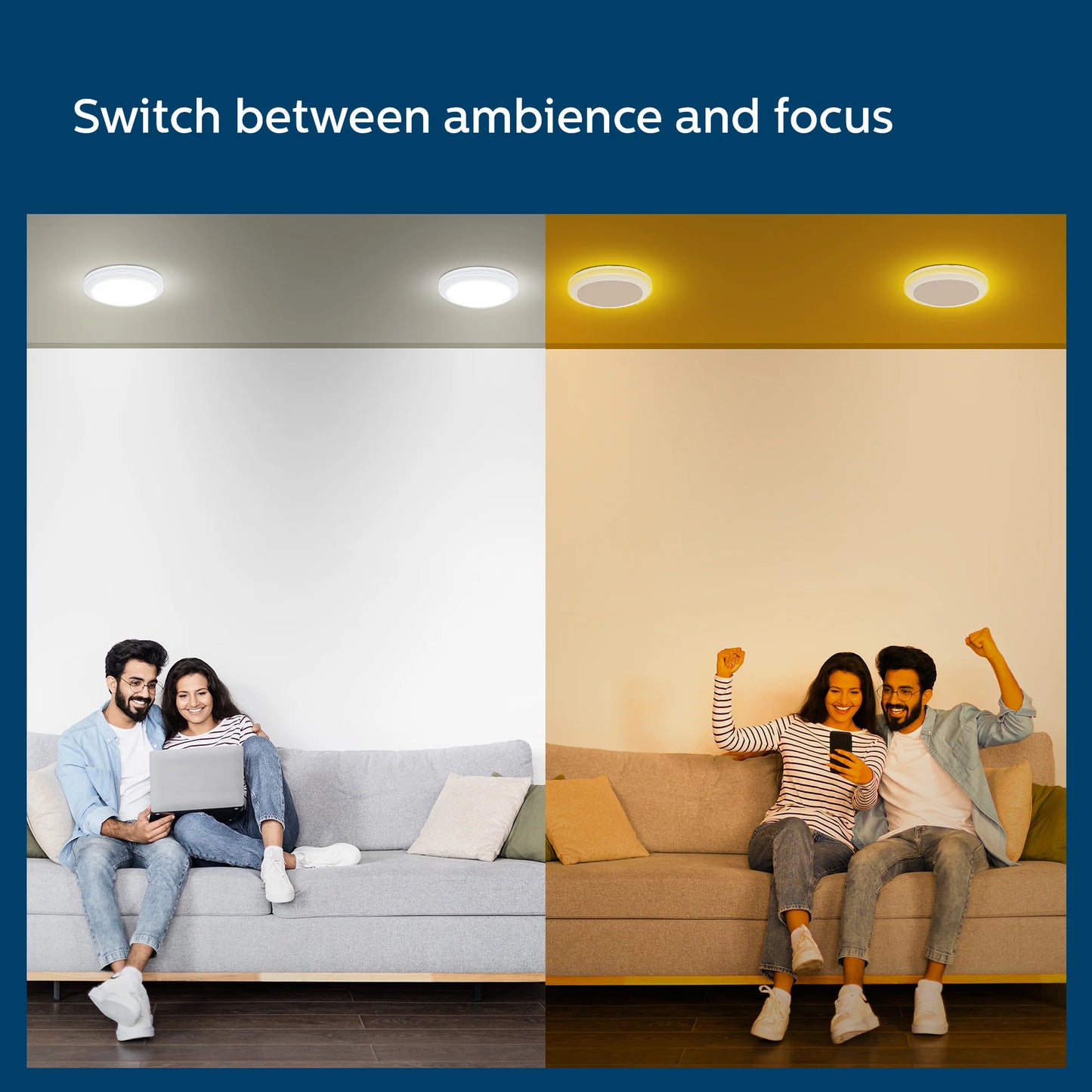 Philips Twin Glow Downlight (10W / 15W) - 3 Color Modes