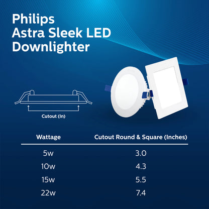 Philips AstraSleek (3 in 1) Slim Downlight (10W / 15W)