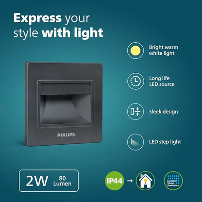 Philips StepGlow Recessed LED Step Light (IP44)